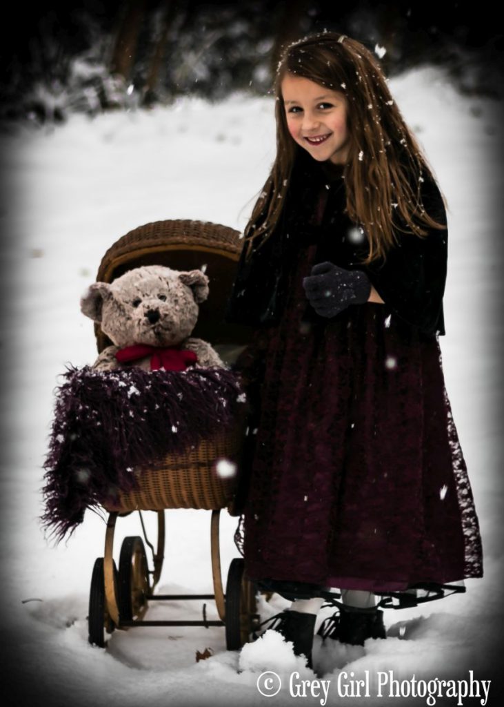 fine art child winter portrait in Reading, PA