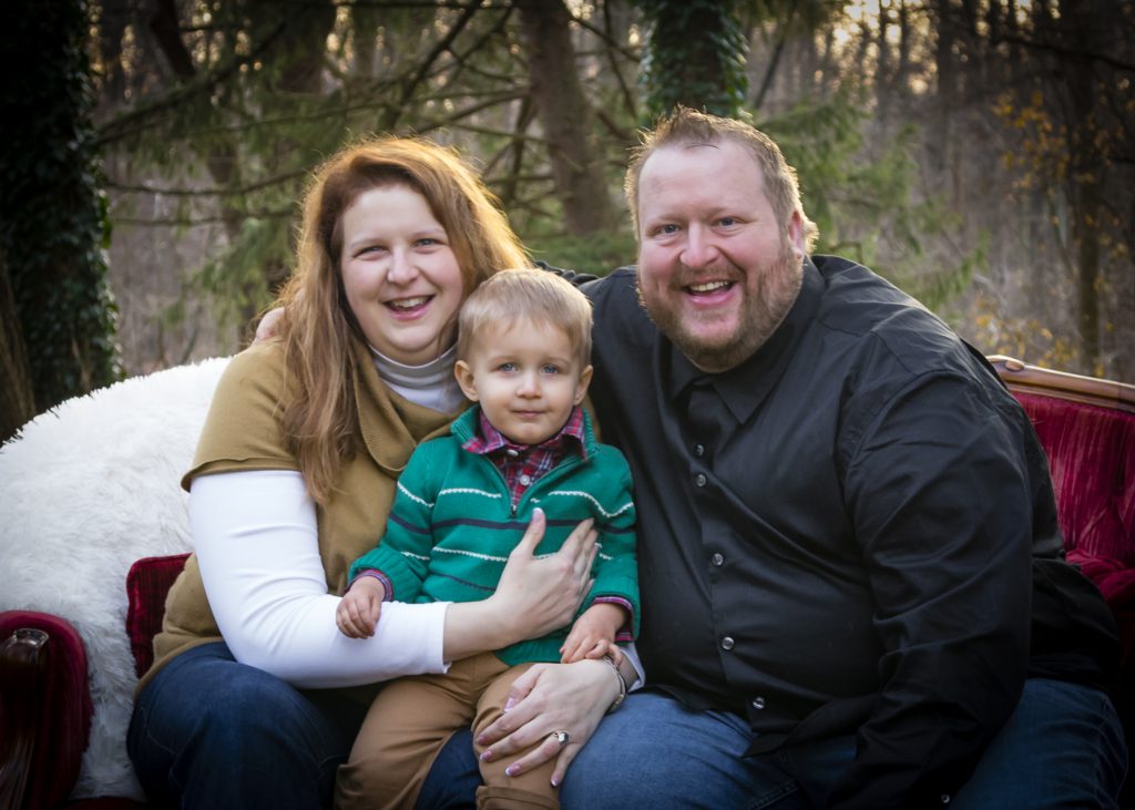 Christmas Family Portrait Outdoors in Reading, PA