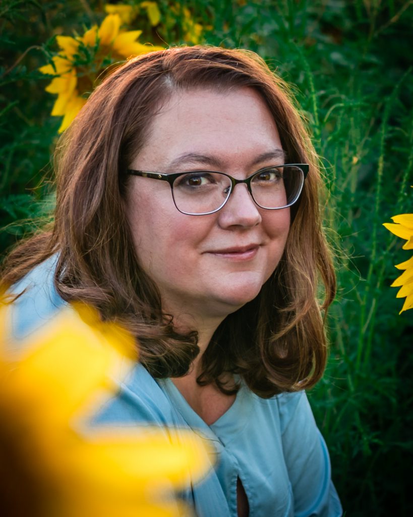 Outdoor Contemporary Glamour Portrait Sunflower field