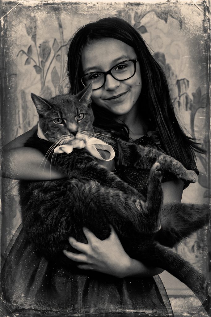 Child studio pet portrait in Berks County, Pennsylvania